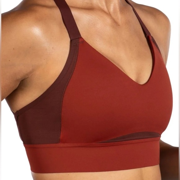 Brooks Drive Interlace Run Bra in Copper/ Run Raisin SZ 32 A/B - Picture 1 of 9
